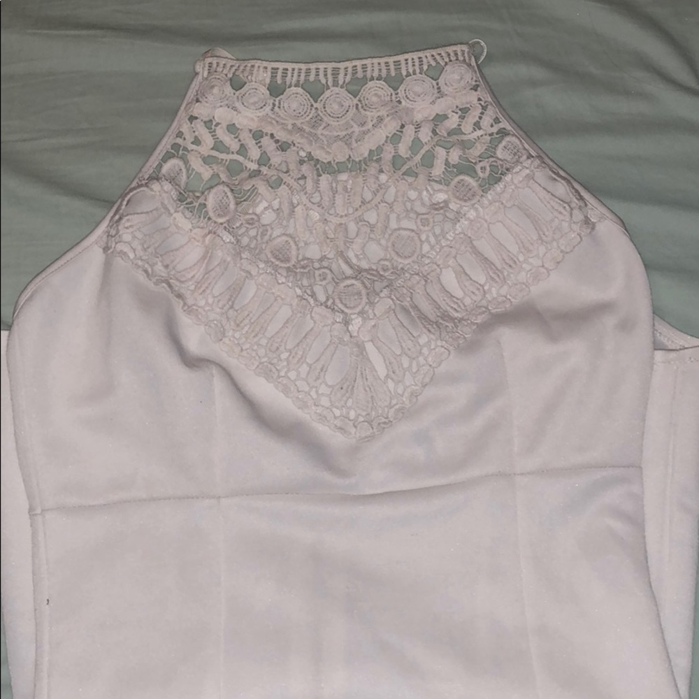 Short white bodycon dress